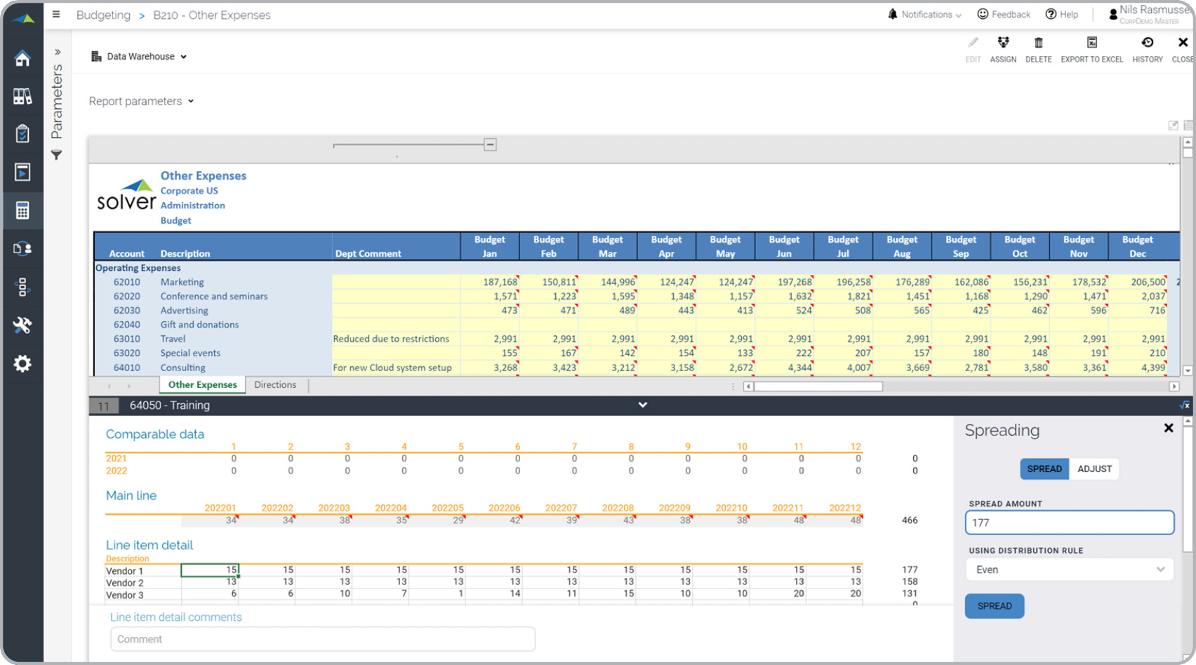 Budgeting And Forecasting Solver